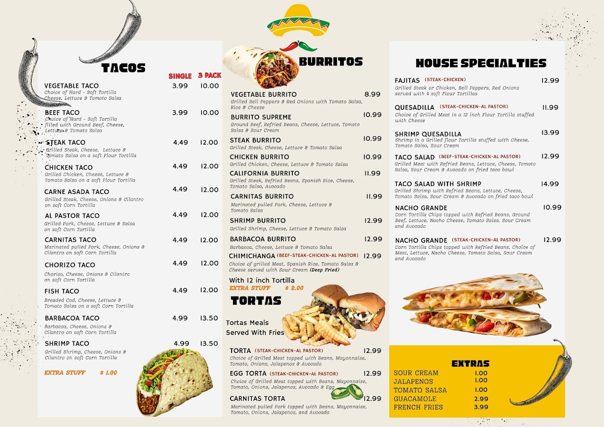 Dos Amigos Mexican Restaurant Menu - Image 3
